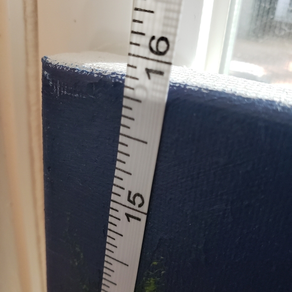 Original Handmade Oil Large Scenic Moutain Range Painting by CEO - Picture 4 of 9